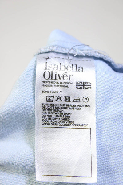 Isabella Oliver Womens Blue Raffa Chambray Maternity Dress Size 10 15218502