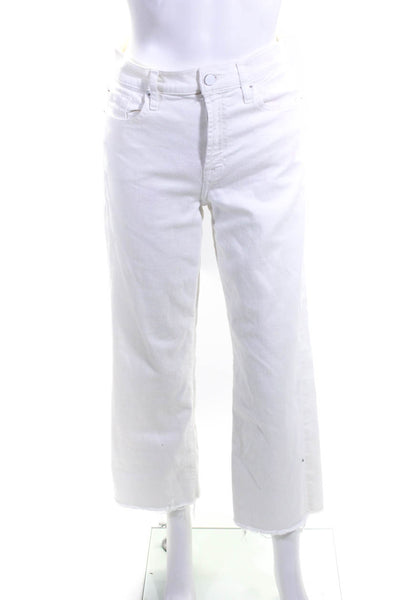 7 For All Mankind Womens White White Josefina Boyfriend Jeans Size 8 15210749