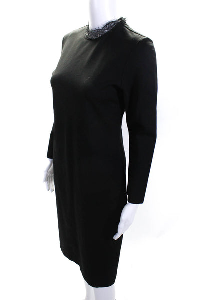 Amanda Uprichard Womens Black Long Sleeve Melange Maternity Dress Size 6 1113346