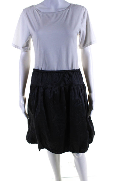 Calypso Saint Barth Womens Silk A Line Bubble Skirt Gray Size Medium
