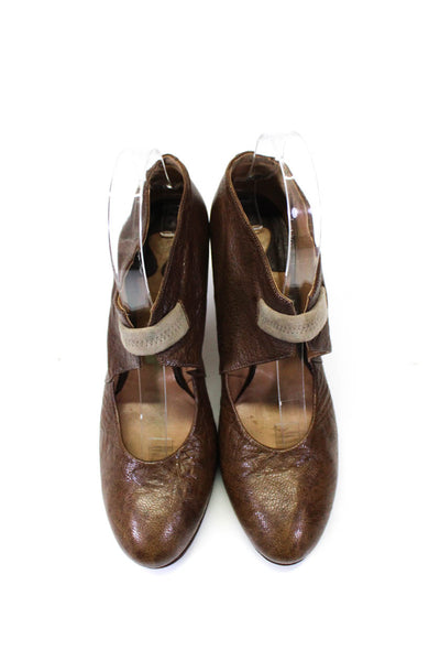 Chloe Womens Leather Cut Out Pumps Brown Size 38.5 8.5