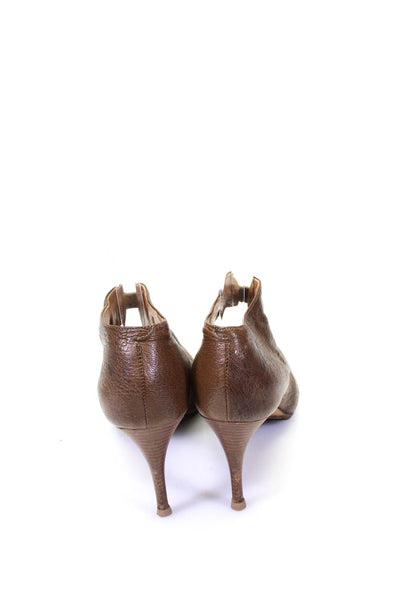 Chloe Womens Leather Cut Out Pumps Brown Size 38.5 8.5