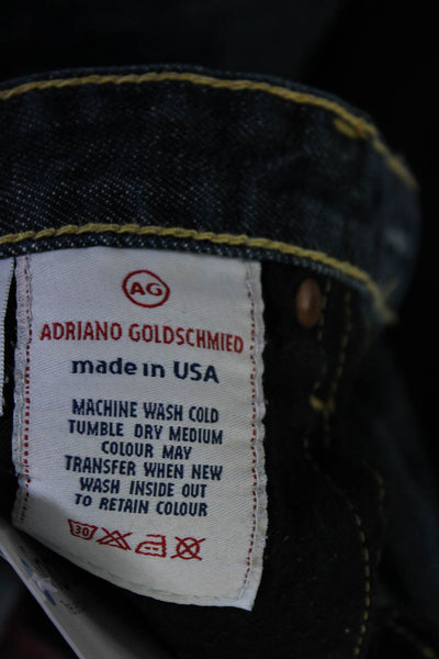 AG Adriano Goldschmied Womens Cotton Low Rise Flared Jeans Pants Blue Size 28R