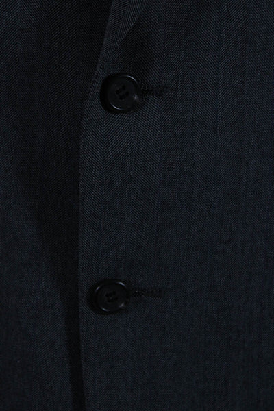 Polo University Club By Ralph Lauren Mens Striped Blazer Gray Blue Size 42