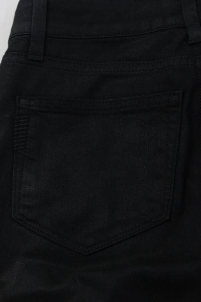 Paige Women's Midrise Five Pockets Skinny Denim Pant Black Size 25