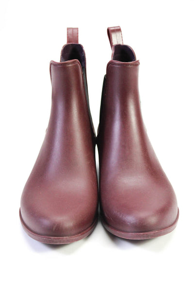 J Crew Women's Round Toe Slip-On Rain Shoe Purple Size 8