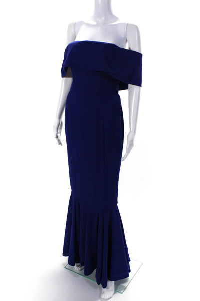 Fame & Partners Womens Blue Royal Jennifer Gown Size 4 12904398