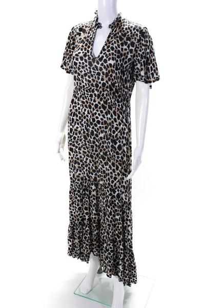 Area Stars Womens Black Lara Leopard Print Dress Size 6 14069888