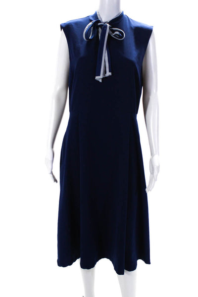 Alexia Admor Womens Blue Navy Tie Neck Dress Size 10 12909782