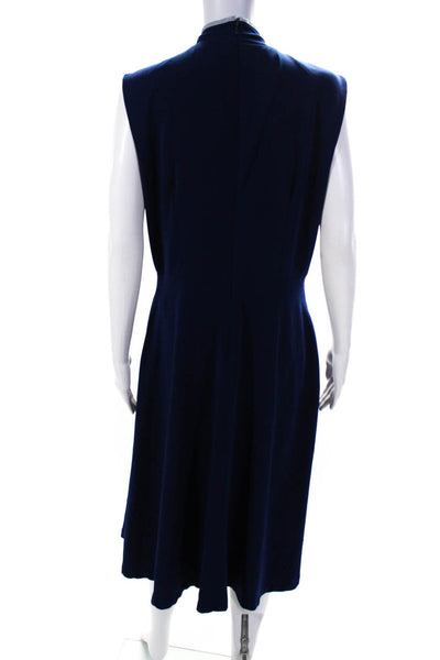 Alexia Admor Womens Blue Navy Tie Neck Dress Size 10 12909782