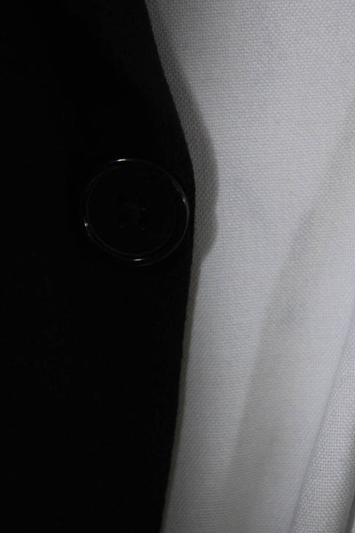 Sartoria Borghese Mens Three Button Notched Lapel Blazer Jacket Black Size 46L