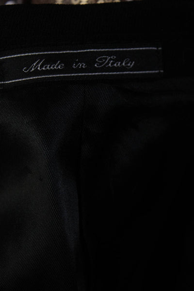 Sartoria Borghese Mens Three Button Notched Lapel Blazer Jacket Black Size 46L