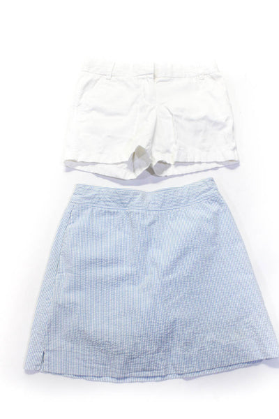 Vineyard Vines J Crew Womens Blue White Cotton Striped Skort Skirt Size 0 lot 2