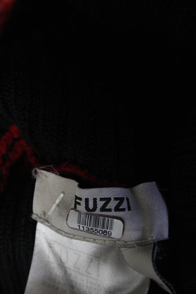 Fuzzi Womens Red Turtleneck Colorblock Sweater Size 10 11355089
