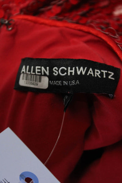 Allen Schwartz Womens Red Red Sequin Kyra Top Size 4 13335929