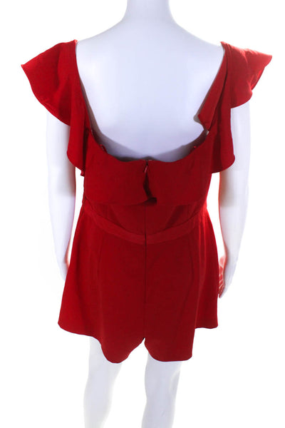 Jay Godfrey Womens Red Red Bianca Romper Size 12 10753127