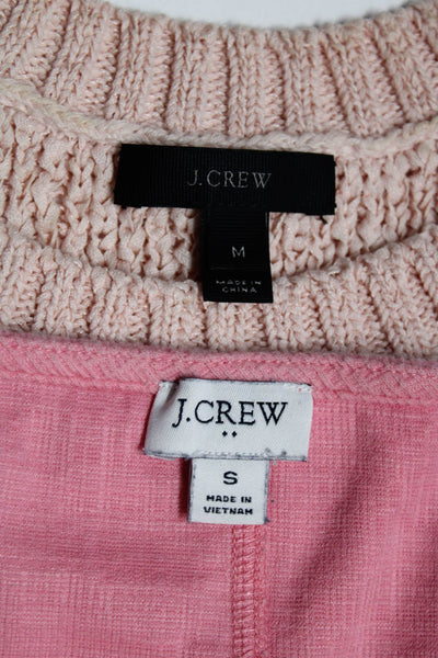 J Crew Womens Blouse Top Pink Size S M Lot 2