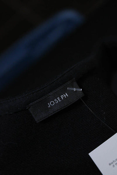 Joseph Womens Scoop Neck Stitched Sleeveless Midi Pencil Dress Black Size M
