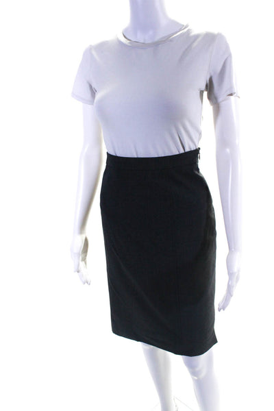 Peace of Cloth Womens Woven Mid Rise Knee Length Pencil Skirt Gray Size 8