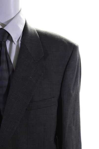 Fioravanti Soft Mens Wool Tweed Jacket and Pants Suit Set Gray Size 42 38W