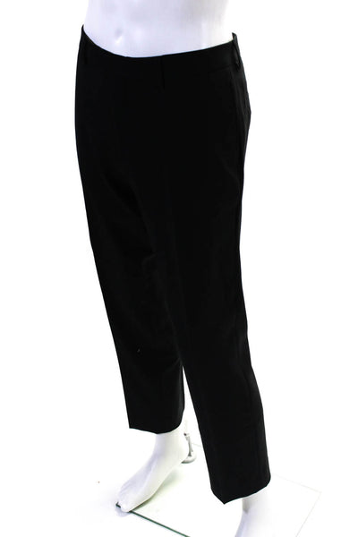 Sandro Paris Mens 100% Wool Flat Front Slim Straight Dress Pants Black Size 44