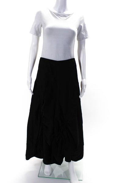 Surrealist Womens Rose Applique A Line Maxi Skirt Black Size 1