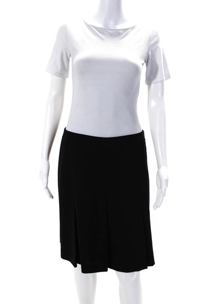 Karl Lagerfeld Womens Inverted Pleat A Line Skirt Black Size 8