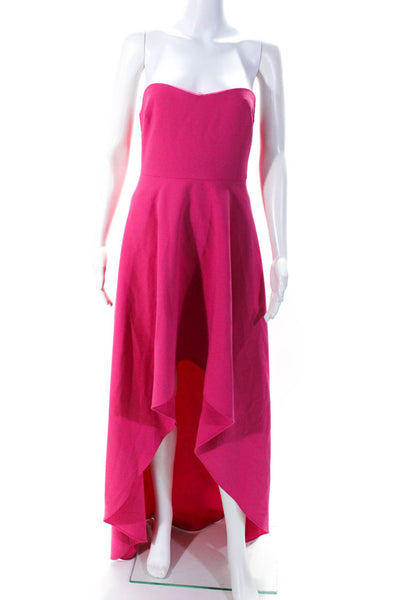 LIKELY Womens Pink High Low Lovelle Gown Size 8 11098182