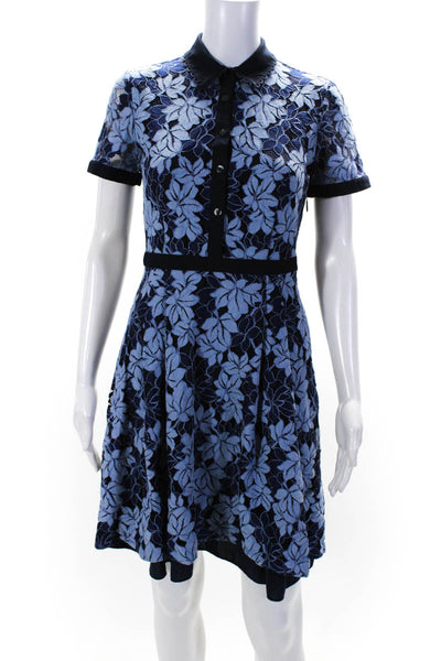 Draper James Womens Blue Collection Lace Shirtdress Size 2 13015841