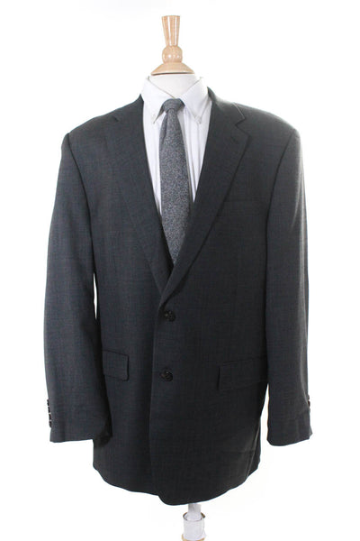 Michael Michael Kors Mens Two Button Blazer Jacket Gray Wool Size 44 Long