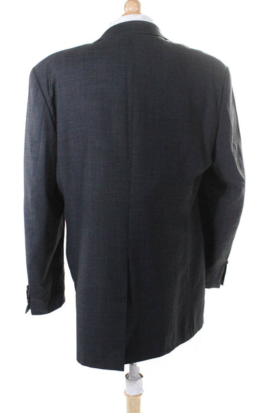 Michael Michael Kors Mens Two Button Blazer Jacket Gray Wool Size 44 Long