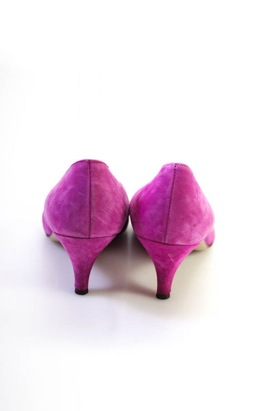 St. John Womens Stiletto Pointed Toe Pumps Pink Suede Size 8