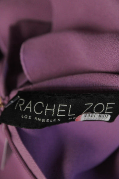 Rachel Zoe Womens Purple Lilac Ruffle Dress Size 12 12277377