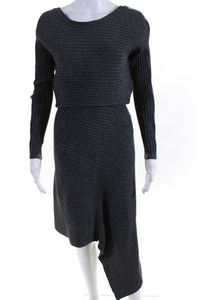 AllSaints Womens Grey Eva Metal Dress Size 0 13218440