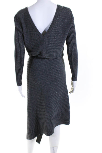 AllSaints Womens Grey Eva Metal Dress Size 0 13218440
