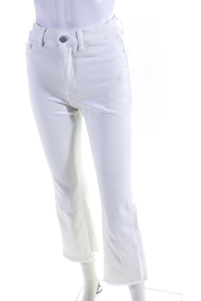 DL1961 Womens White White Bridget Bootcut Jeans Size 10 15837352
