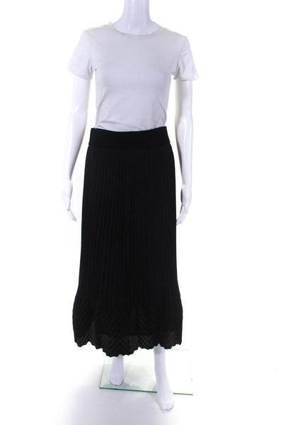 Missoni For Target Womens Elastic Pleated Full Length Maxi Skirt Black Size XS