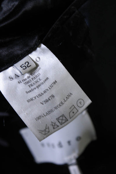 Sandro Mens Two Button Notch Lapel Collared Suit Jacket Blazer Blue Size 42
