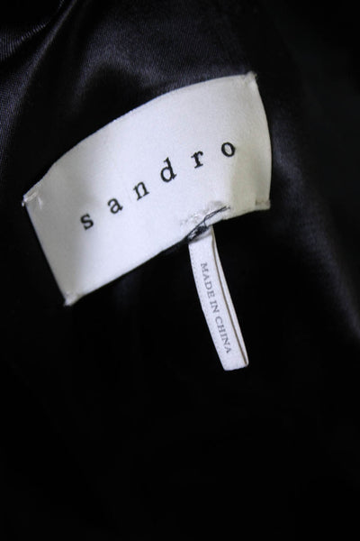 Sandro Mens Two Button Notch Lapel Collared Suit Jacket Blazer Blue Size 42