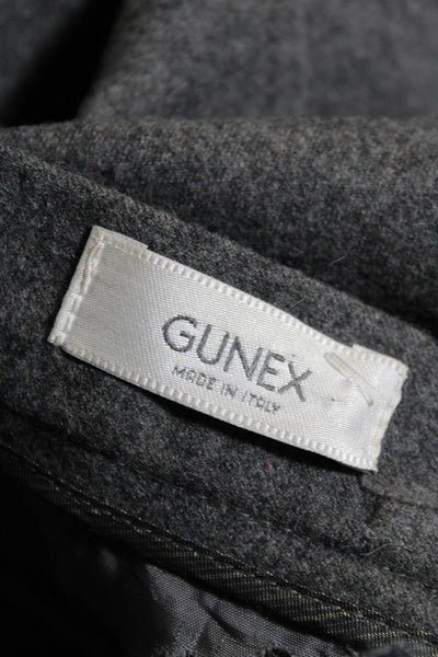 Gunex Womens Virgin Wool Side Zip Mini A-Line Flare Skirt Gray Size 2