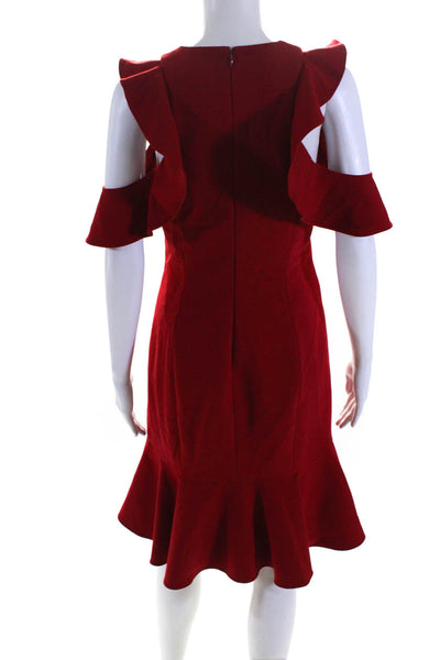 Cinq à Sept Womens Red Michah Dress Size 6 11450421