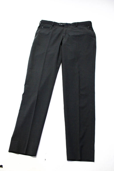 Luciano Moresco Vigano Mens Wool Buttoned Pleated Pants Gray Size EUR36 38 Lot 2