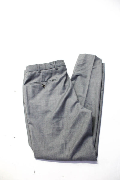 Luciano Moresco Vigano Mens Wool Buttoned Pleated Pants Gray Size EUR36 38 Lot 2