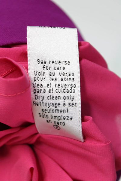 Nicole Miller Womens Purple Colorblock Asymmetric Dress Size 4 12362657