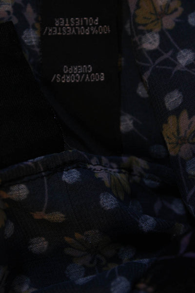 Jill Jill Stuart Womens Black Elodie Print Top Size 4 12683819