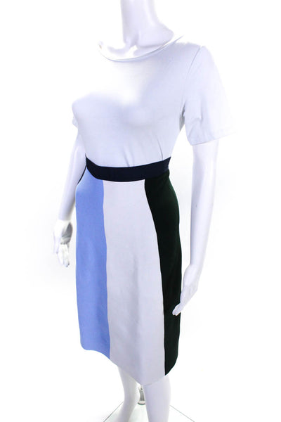 Tory Sport Womens Blue Vertical Block Skirt Size 0 11581363