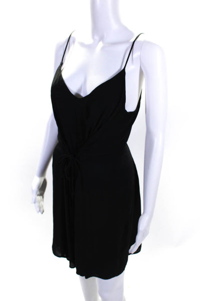 krisa Womens Black Double Drawstring Cami Dress Size 6 12660392