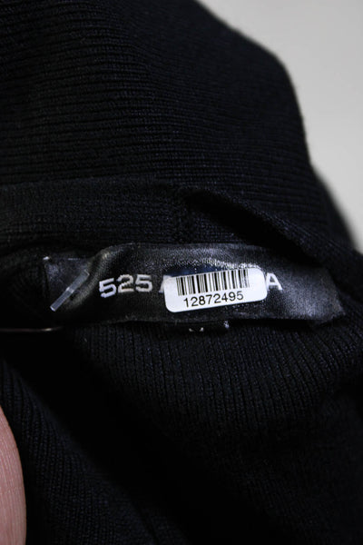525 America Womens Black Tie Sleeve Knit Dress Size 6 12872495