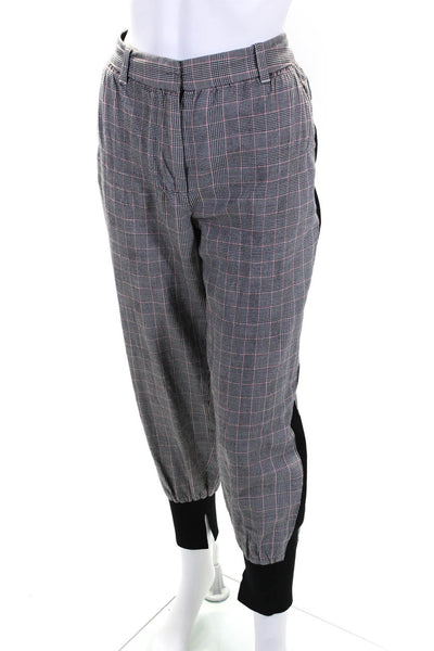 3.1 Phillip Lim Womens Grey Checked Jogger Pants Size 4 11433367