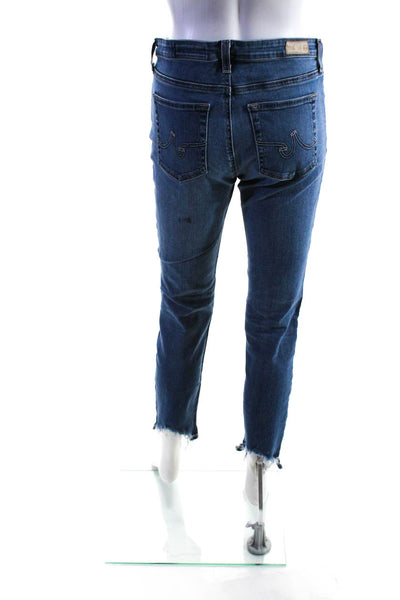 AG Adriano Goldschmied Womens The Prima Ankle Jeans Blue Cotton Size 29